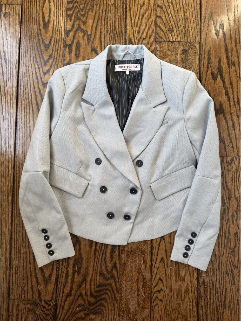 Free People Women's Blazer Size Medium, Light Gray, OB 2121138